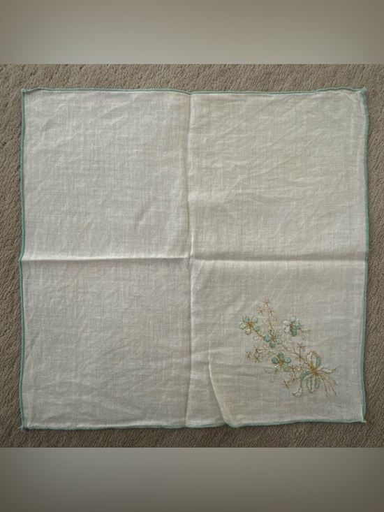 Accessories - Embroidered Floral Handkerchief